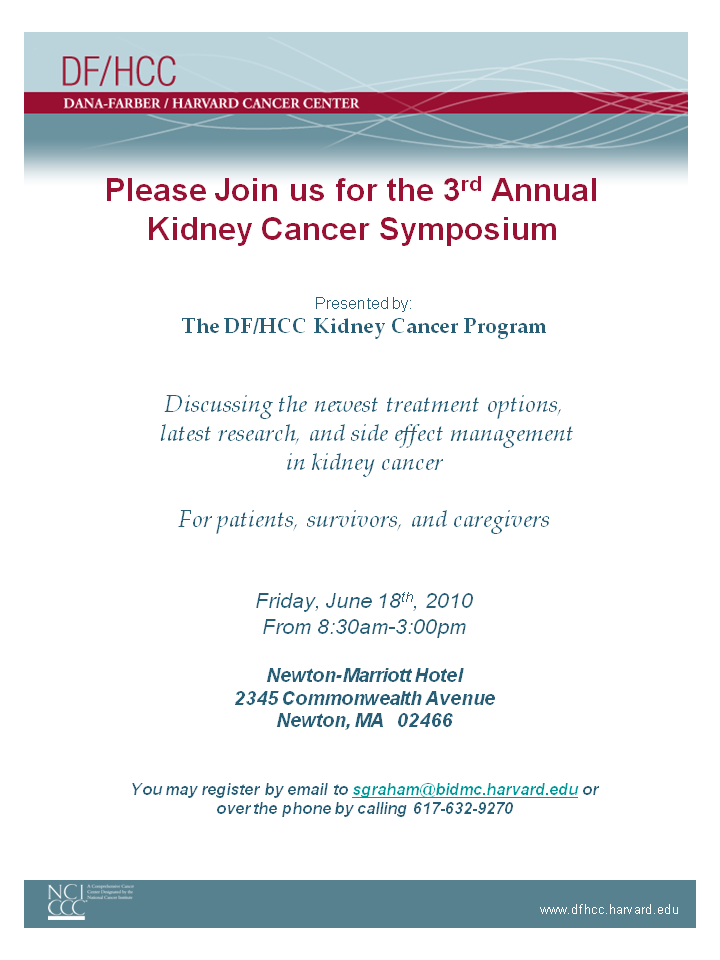 Kidney Cancer Symposium flyer
