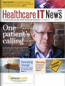 Healthcare IT News cover Nov 2013