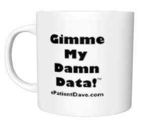 "Gimme My Damn Data" coffee mug