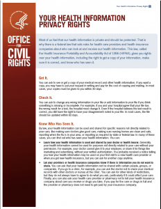 OCR's HIPAA Rights flyer (PDF)